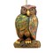 Designocracy Set of 2 Wise Mediator Owl Wooden Halloween Ornaments 5.5"